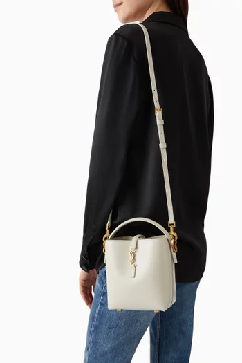 Mini Le 37 Bucket Bag in Shiny Leather