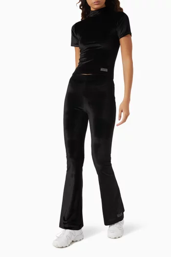 Crop Top in Stretch Velour