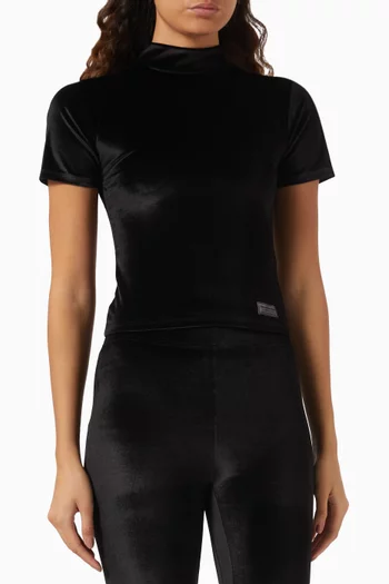 Crop Top in Stretch Velour