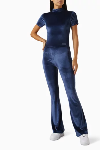 Crop Top in Stretch Velour