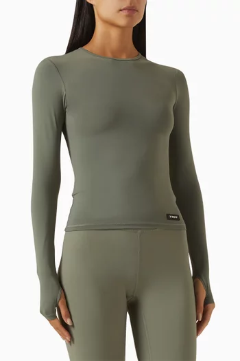 Long Sleeve Top in Soft Stretch Nylon
