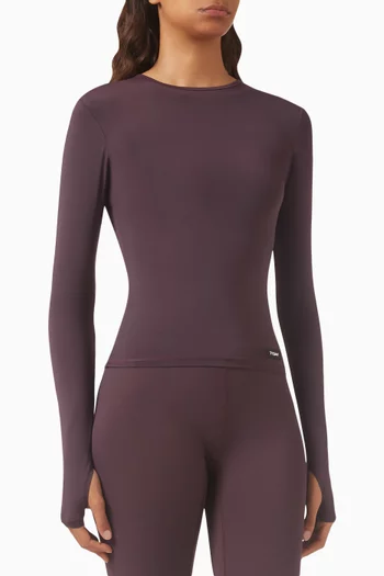 Long Sleeve Top in Soft Stretch Nylon