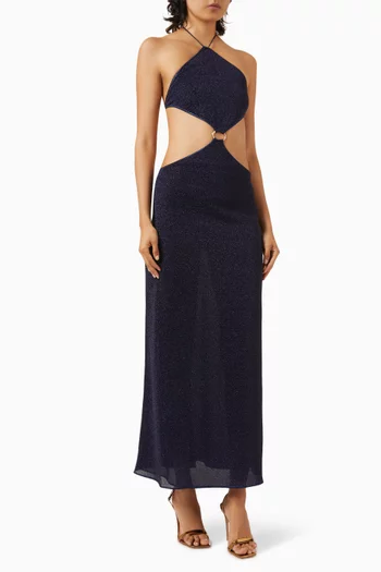 Lumière O Gem Cut-out Maxi Dress in Lurex