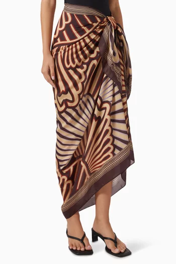 De La Falaise Sarong in Cotton-silk
