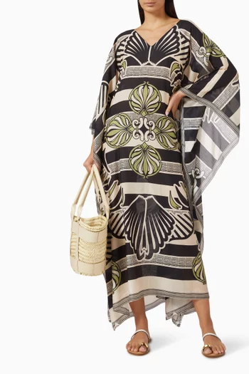 Morena Belted Kaftan in Linen