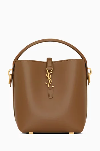 Mini Le 37 Bucket Bag in Shiny Leather