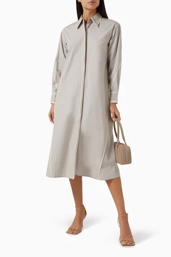 A-line Shirt Dress in Cotton