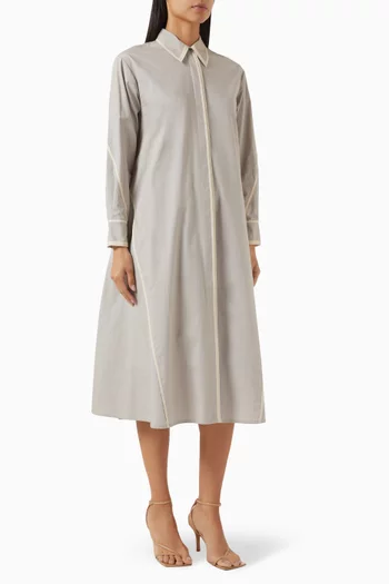 A-line Shirt Dress in Cotton
