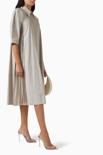 Midi Shirt Dress in Cotton