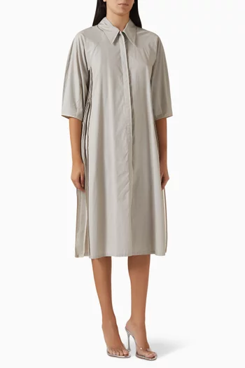 Midi Shirt Dress in Cotton