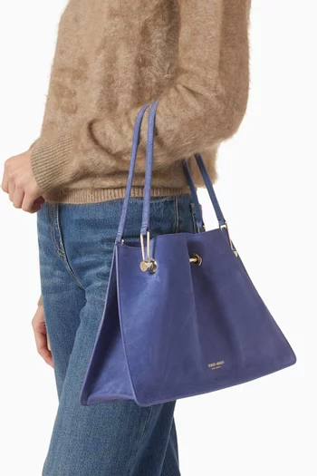 Small Shopper Bag in Suede