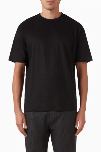 Micro GA Logo T-shirt in Stretch Linen