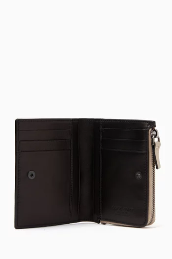 GA Logo Zip Wallet in Nappa Leather