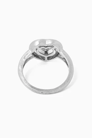 Heart Diamond Pinky Ring in 18kt White Gold