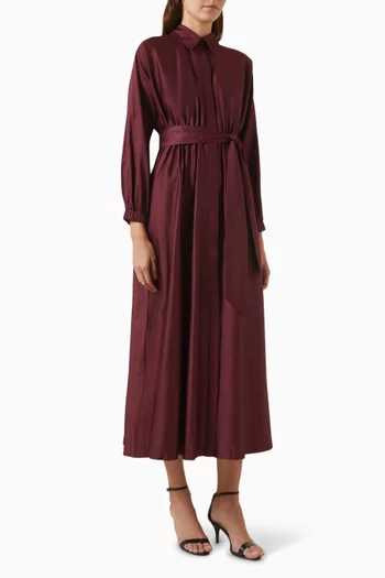 Stila Belted Midi  Dress in Cotton