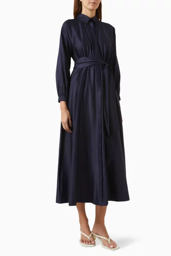 Stila Belted Midi Dress in Cotton