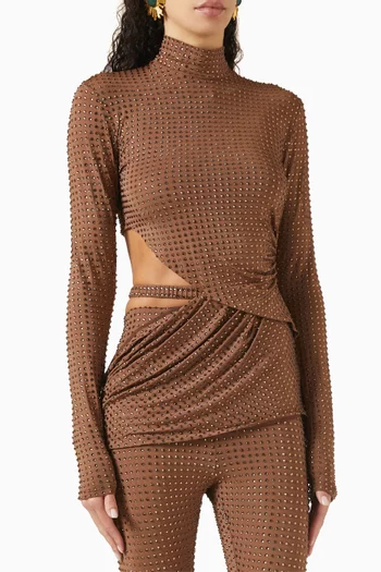 Rhinestone-embellished Top