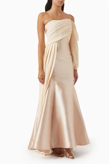 Asymmetrical Panel Gown