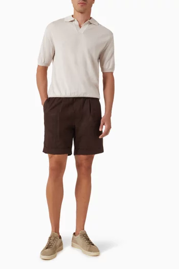 Buttonless Polo Shirt in Egyptian Cotton