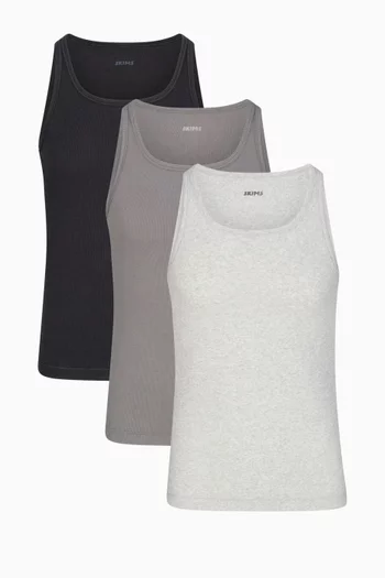 Cotton Rib Tank, Set of 3