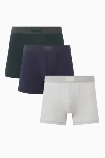 طقم سراويل داخلية بحياكة داخلية 3 بوصات قطن، 3 قطع