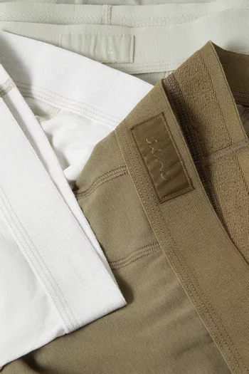 طقم بوكسر بحياكة داخلية 5 بوصات قطن، 3 قطع