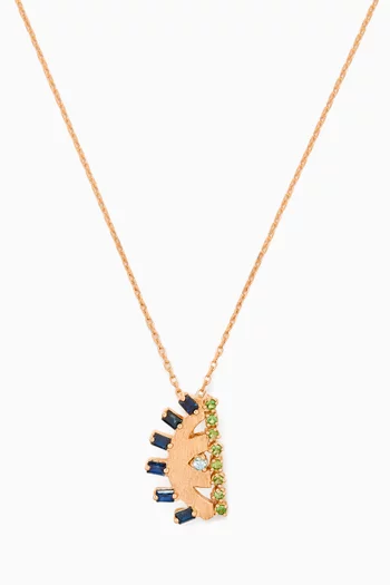 Ya Ein Najlaa Multi-stone Pendant Necklace in 18kt Rose Gold