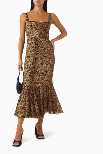 Irisa Midi Dress in Georgette