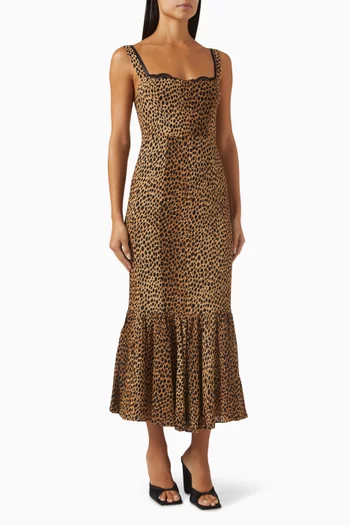 Irisa Midi Dress in Georgette