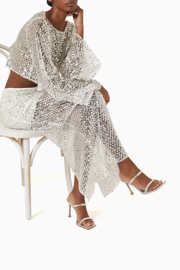 Diana 95 Mules in Metallic Leather