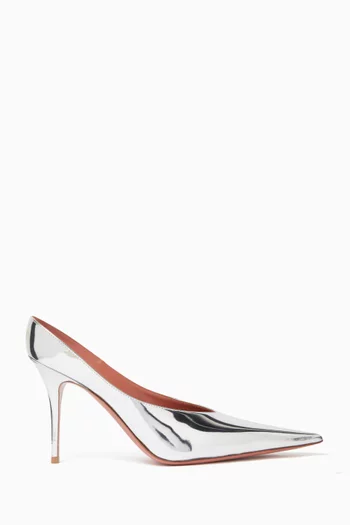 Anok 90 Mules in Mirror Leather