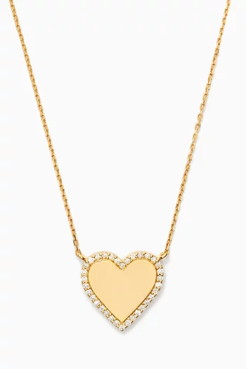 Dainty Diamonds Heart Necklace in 18kt Gold