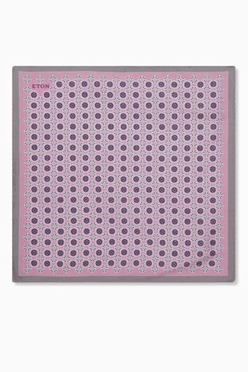 Geometric Pocket Square in Silk