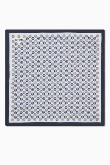 Geometric Pocket Square in Silk
