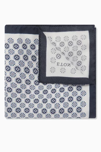 Geometric Pocket Square in Silk