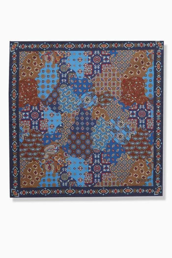 Patchwork Pocket Square in Silk