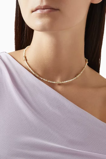 Evie Shell-bead Necklace in 18kt Gold-plating