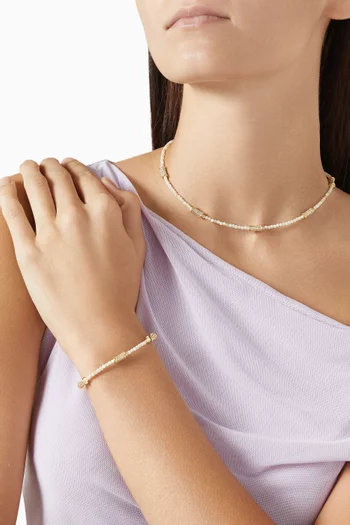 Evie Shell-bead Bracelet in 18kt Gold-plating