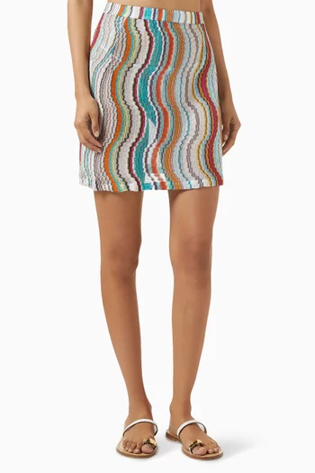 Wave Cover-up Mini Skirt