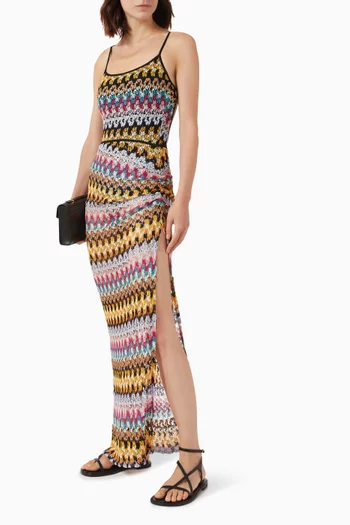 تنورة بفتحة للارتداء فوق ملابس السباحة مزيج رايون