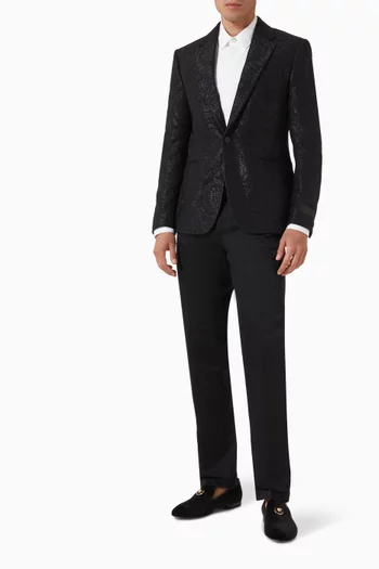 Barocco Single-breasted Blazer in Jacquard-wool