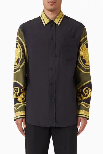 La Coupe des Dieux Paneled Shirt in Viscose