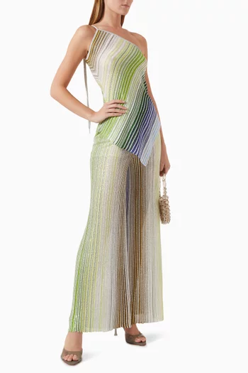 Sequin Palazzo Pants in Rayon Blend