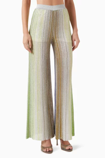 Sequin Palazzo Pants in Rayon Blend