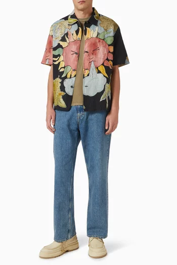 Box Shirt in Linen-cotton Blend