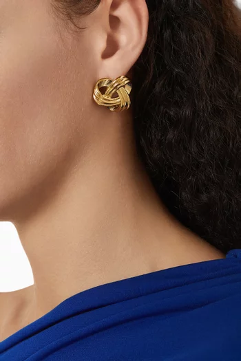 Julia Knot Earrings in 18kt Gold-plated Metal