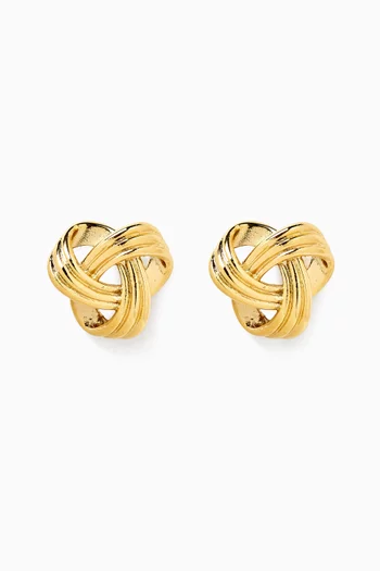 Julia Knot Earrings in 18kt Gold-plated Metal