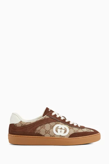 GG Low-top Sneakers in Suede & Canvas