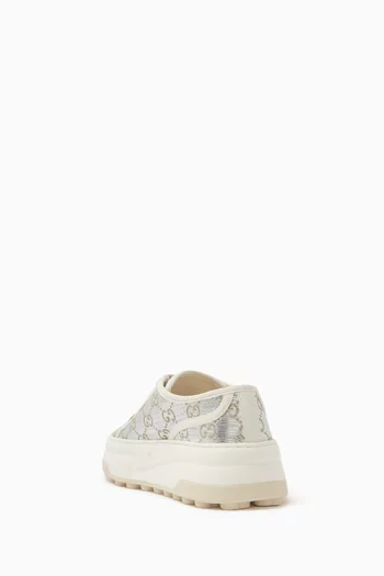 Low-top Sneakers in Metallic GG Canvas