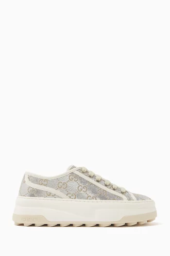 Low-top Sneakers in Metallic GG Canvas